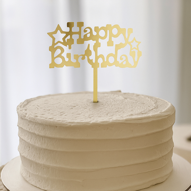 تاپر تولدت مبارک طرح ستاره