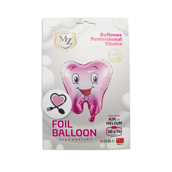 بادکنک فویلی دندان صورتی - Image 1