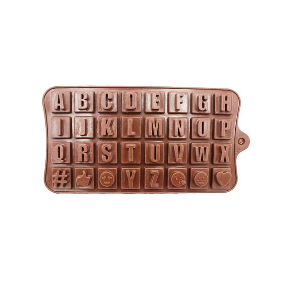 خرید قالب شکلات سیلیکونی طرح حروف انگلیسی و ایموجی (1)