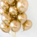 بادکنک لاتکس کرومی طلایی روشن