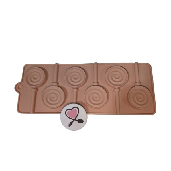 قالب سیلیکونی آبنبات دایره ای (پیچ) - Image 1