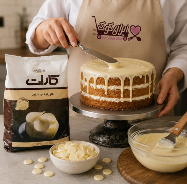 شکلات سکه ای سفید کارات گلنان پوراتوس ۱ کیلوگرمی