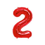 بادکنک فویلی عدد دو قرمز