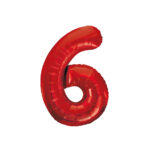 بادکنک فویلی عدد شش قرمز