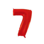 بادکنک فویلی عدد هفت قرمز