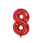 بادکنک فویلی عدد هشت قرمز