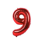 بادکنک فویلی عدد نه قرمز