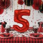بادکنک فویلی عدد ۵ قرمز