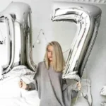 بادکنک فویلی عدد ۷ نقره ای