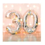 بادکنک فویلی عدد ۳ نقرهای