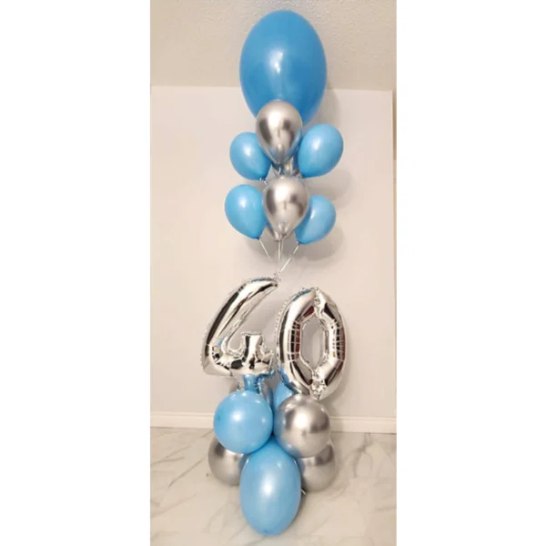 بادکنک فویلی عدد ۴ نقره ای - Image 3