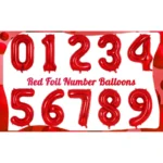 بادکنک فویلی عدد ۹ قرمز