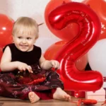 بادکنک فویلی عدد ۲ قرمز