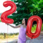 بادکنک فویلی عدد ۲ قرمز - Image 4