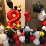 بادکنک فویلی عدد ۸ قرمز