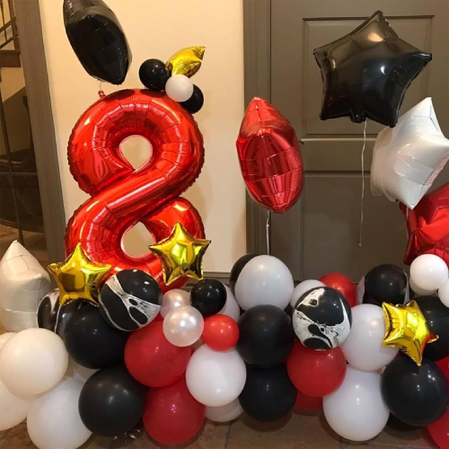 بادکنک فویلی عدد ۸ قرمز