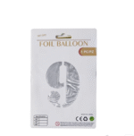 بادکنک فویلی عدد 9 نقره‌ای - Image 3