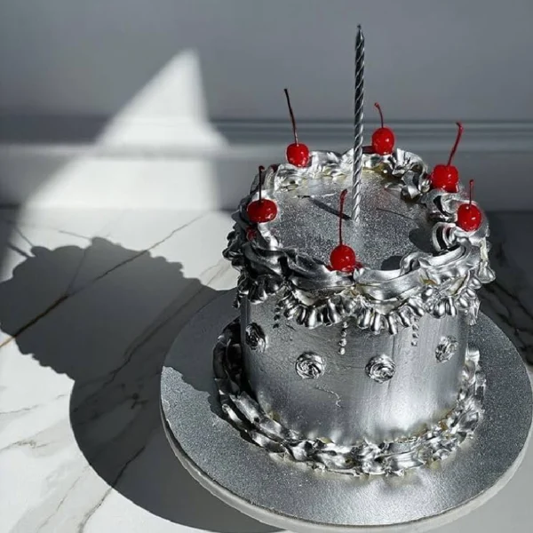 رنگ پودری خوراکی نقره ای فونت (Fount) 10 گرمی