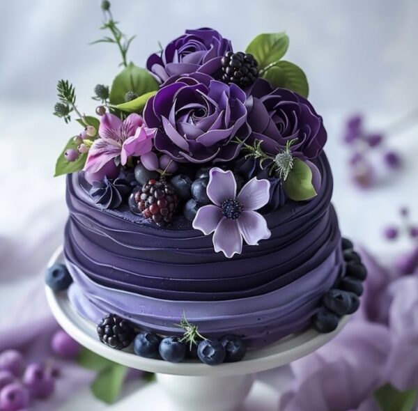 خمیر فوندانت بنفش کارو نیم کیلویی