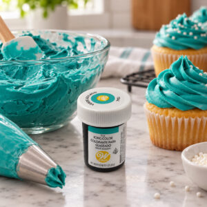 رنگ خوراکی ژله‌ای سبز آبی Teal ویلتون