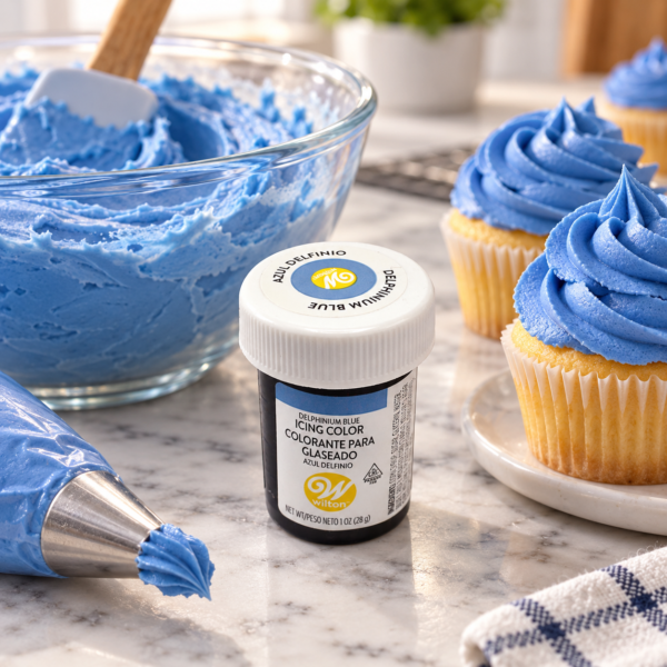 رنگ خوراکی ژله ای آبی دلفینی (DELPHIUM BLUE) ویلتون