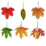 پک کاغذی آویز برگ پاییزی متنوع 10 عددی - تصویر 2