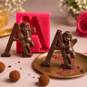 ملد سیلیکونی حرف A فرشته دار