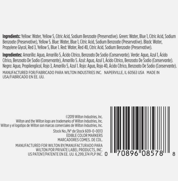 ماژیک خوراکی ۵ رنگ ویلتون ( wilton ) اصل - Image 4
