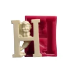 ملد سیلیکونی حرف H فرشته دار - تصویر 2