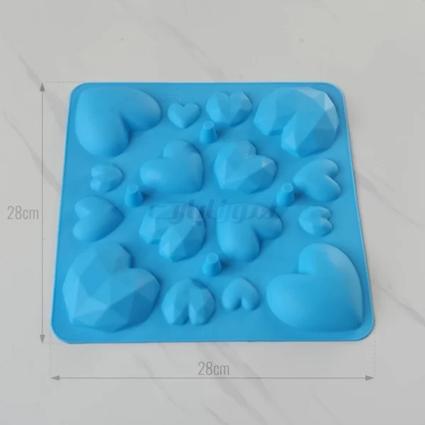 قالب سیلیکونی قلب میکس مربع سورناپارت - Image 3