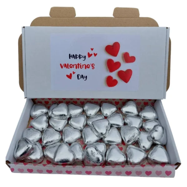 شکلات قلب نقره ای