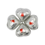 شکلات قلب نقره ای