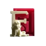 ملد سیلیکونی حرف F فرشته دار - تصویر 2