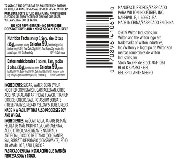ژل خوراکی مشکی اکلیلی ویلتون (Wilton) ۹۹ گرم - Image 4