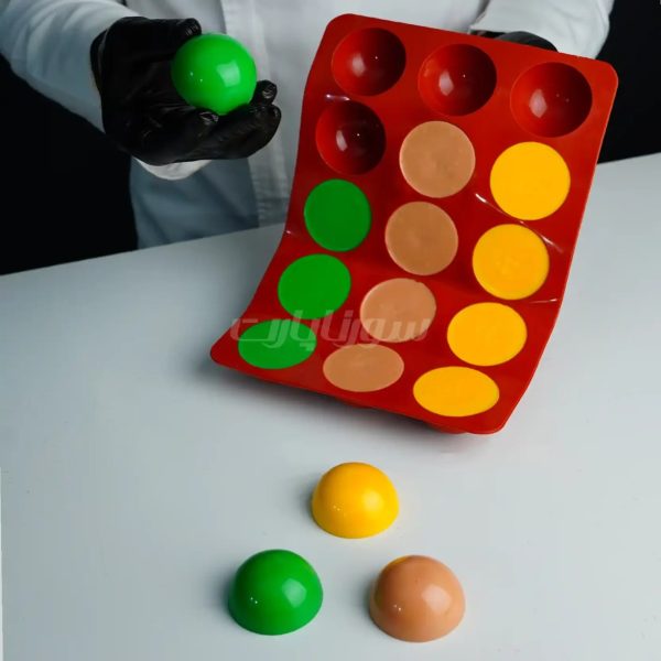 قالب سیلیکون نیم کره 15 عددی قطر 5 سورنا پارت - Image 3