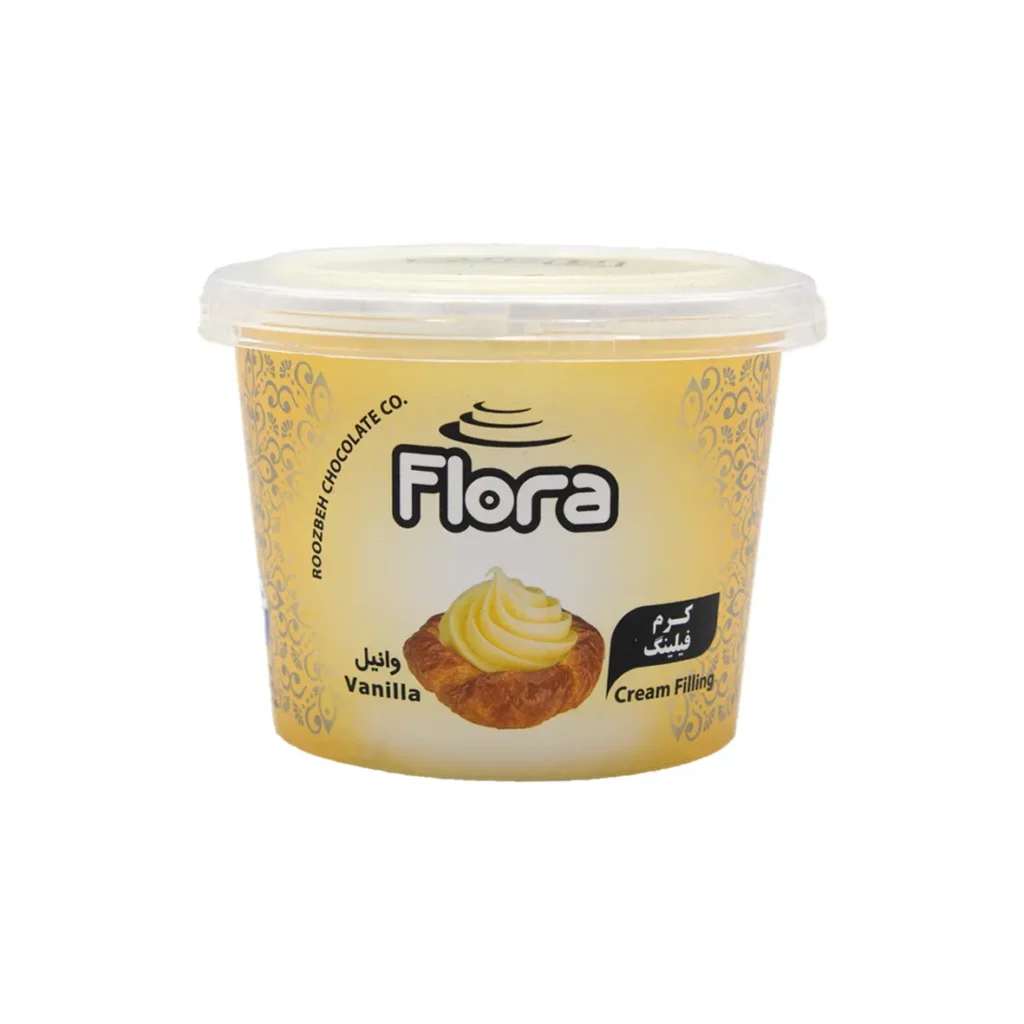 کرم فیلینگ وانیل 300 گرمی فلورا