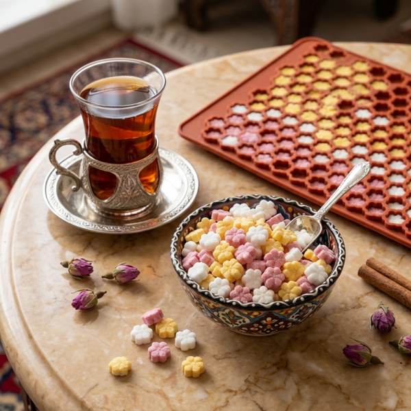 قالب سیلیکونی قند طرح گل