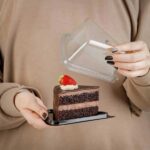 ظرف کیک اسلایس مثلثی کف مشکی - تصویر 5