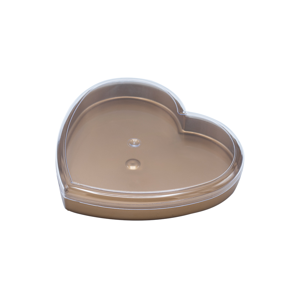 ظرف کریستال قلب کف طلایی