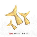 ملد دم ماهی کج 3 عددی بزرگ سورناپارت - تصویر 3