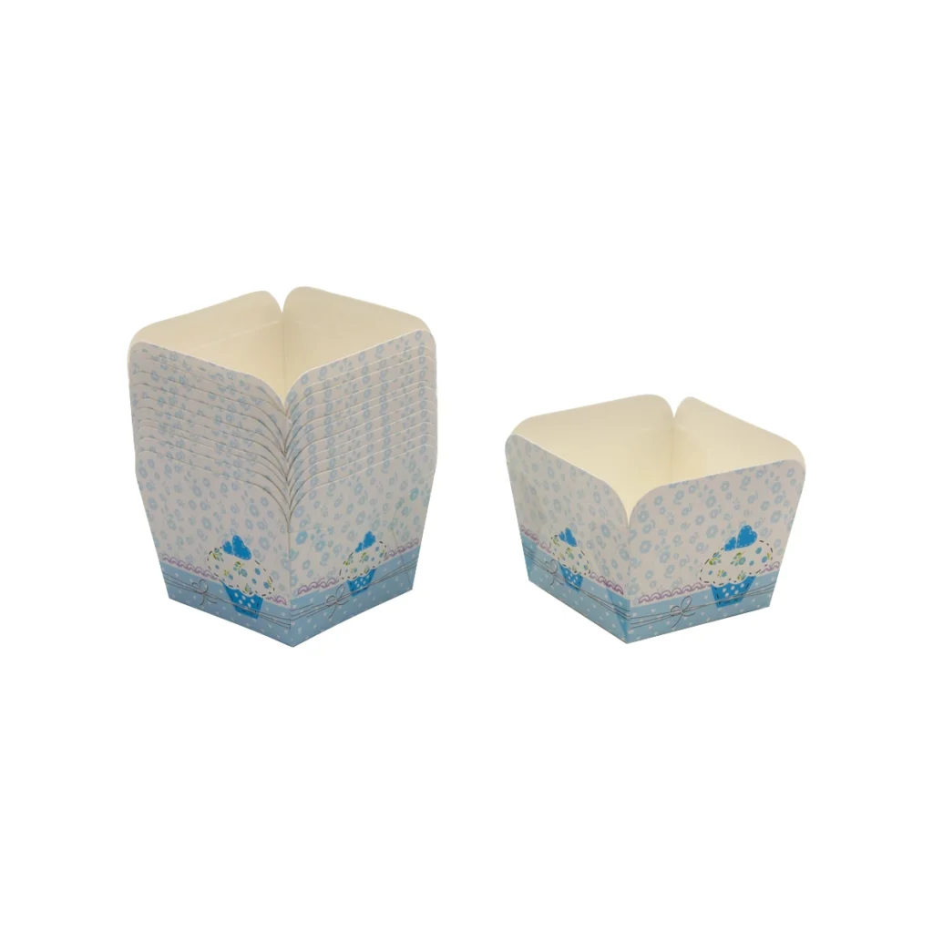 کپسول مافین مربع آبی