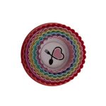 کاتر پلاستیکی گرد دایره دالبر و ساده گنگره دار دو طرفه رنگی 5 تایی