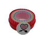 کاتر پلاستیکی گرد دایره دالبر و ساده گنگره دار دو طرفه رنگی 5 تایی - Image 2