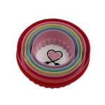 کاتر پلاستیکی گرد دایره دالبر و ساده گنگره دار دو طرفه رنگی 5 تایی - Image 3