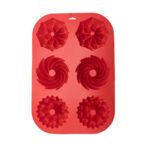 قالب سیلیکون مافین 6 گل شیفون دار - Image 2