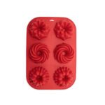 قالب سیلیکون مافین 6 گل شیفون دار