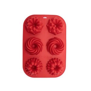قالب سیلیکون مافین 6 گل شیفون دار