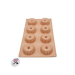 قالب سیلیکونی سه بعدی دسر مدرن شیفون دار خارجی