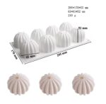 قالب سیلیکونی سه بعدی دسر مدرن 8 عددی خارجی - تصویر 6