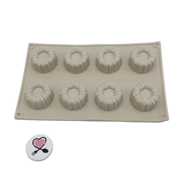 قالب سیلیکونی دسر مدرن سه بعدی مووس شارلوت 8 عددی - Image 2